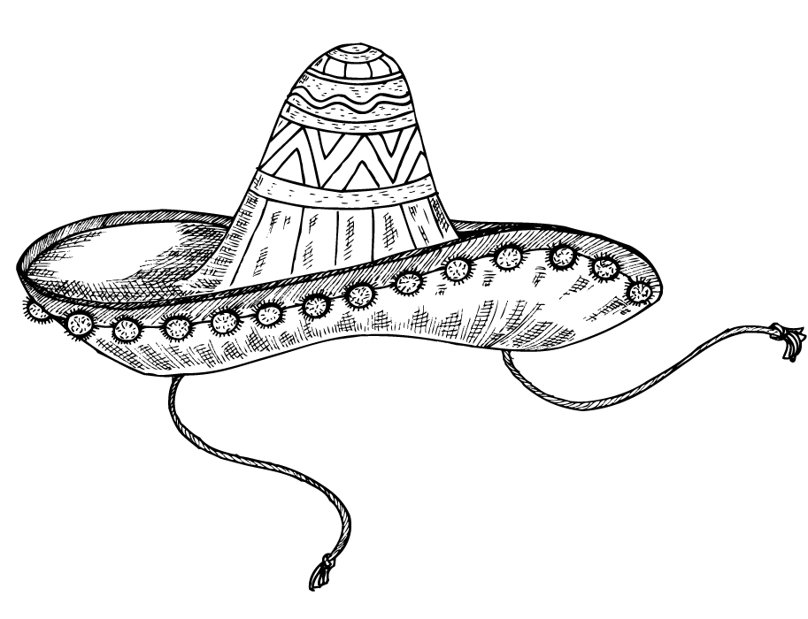 Sombrero krijttekening